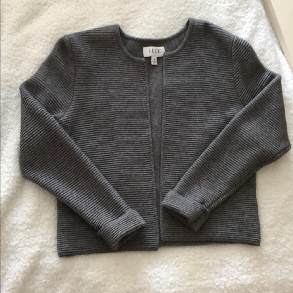 Elle grey cardigan sweater